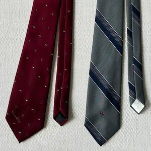 Vintage Dior & Oscar de la Renta Designer Neck Ties